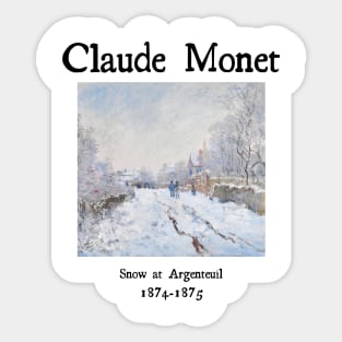 Snow at Argenteuil by Claude Monet Sticker